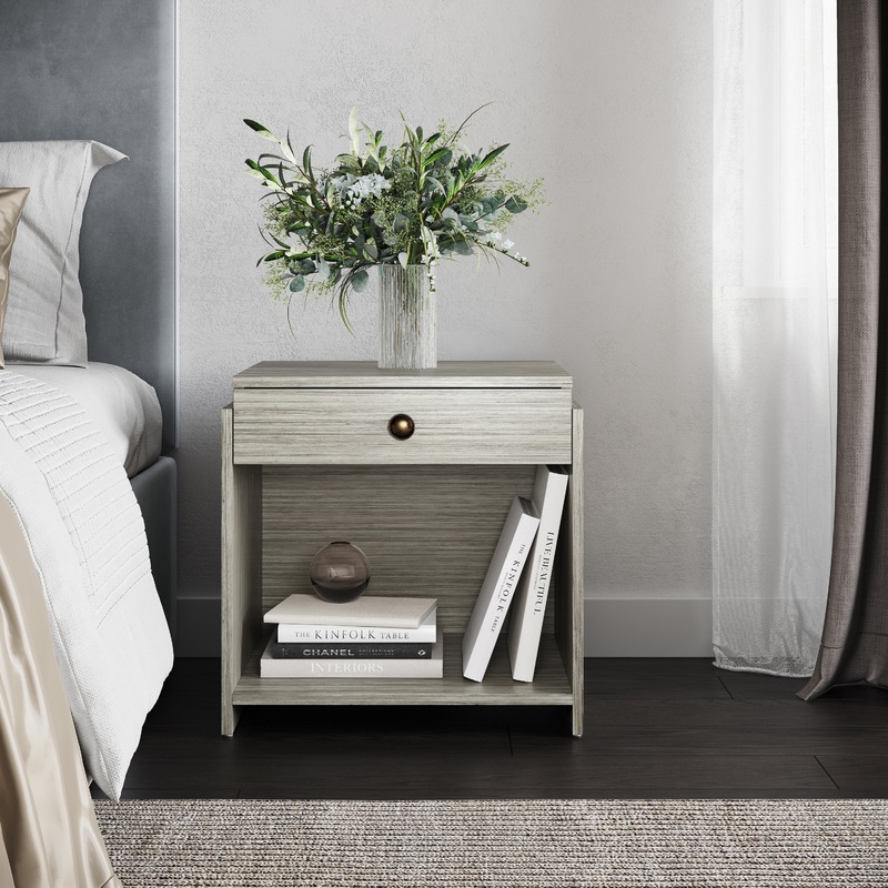Sydney Nightstand|Weathered Grey|Black|White