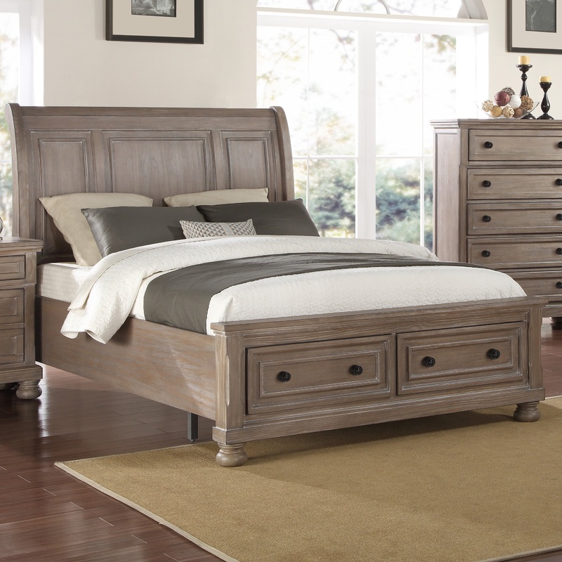 Allegra Contemporary Sleigh Storage Bed