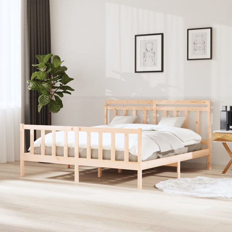 Berkfield Bed Frame Solid Wood 160×200 cm