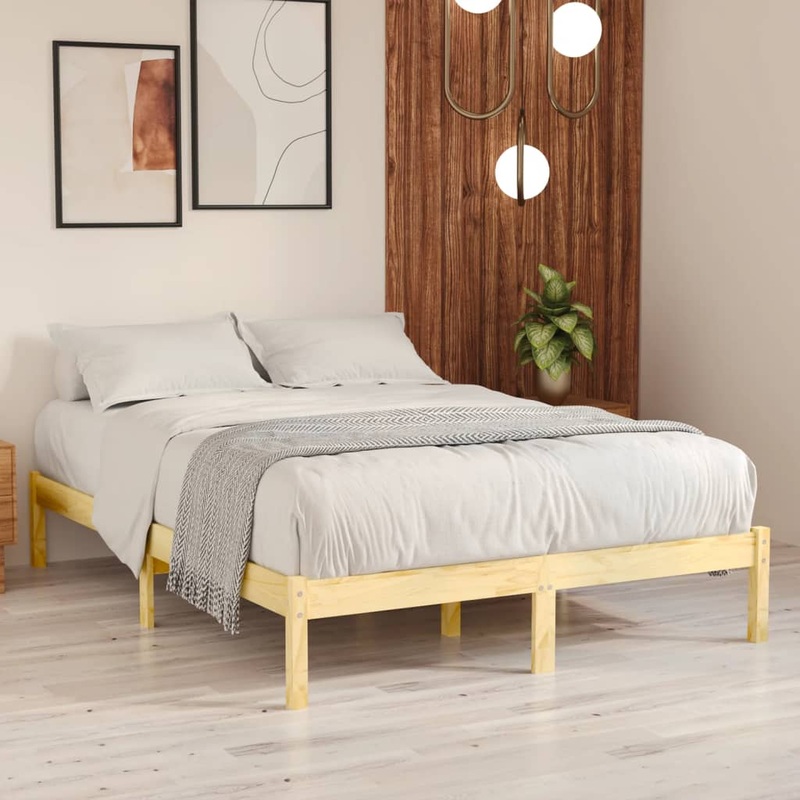 Berkfield Bed Frame Solid Wood Pine 160×200 cm