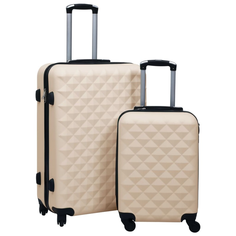 Berkfield Hardcase Trolley Set 2 pcs Gold ABS
