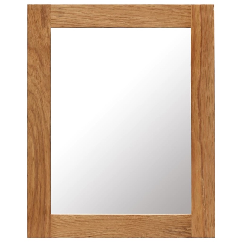 Berkfield Mirror 40×50 cm Solid Oak Wood