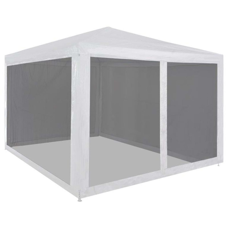 Berkfield Party Tent with 4 Mesh Sidewalls 3×3 m