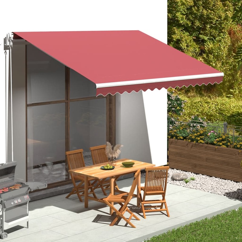 Berkfield Replacement Fabric for Awning Burgundy Red 4×3.5 m