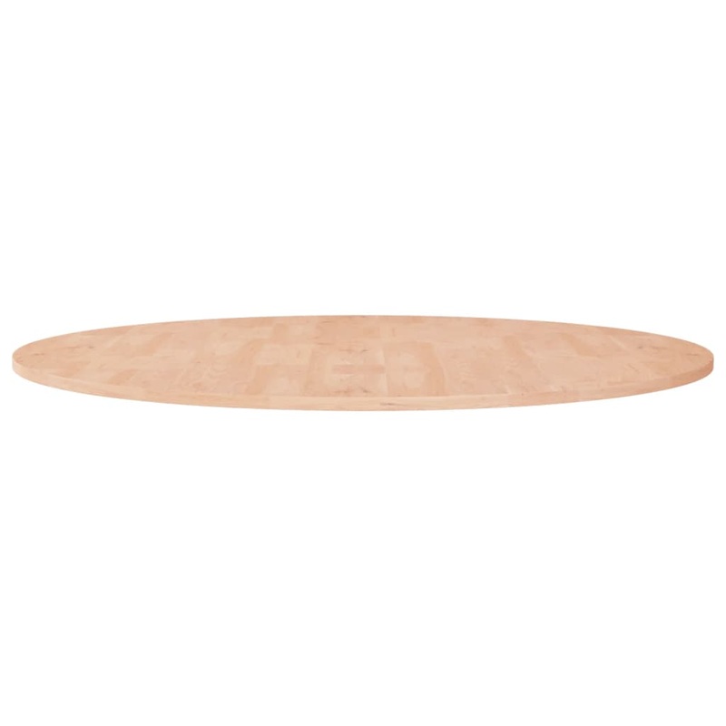 Berkfield Round Table Top ??90×1.5 cm Solid Wood Oak