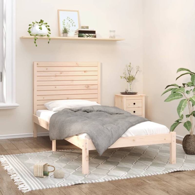 Berkfield Bed Frame Solid Wood 100×200 cm
