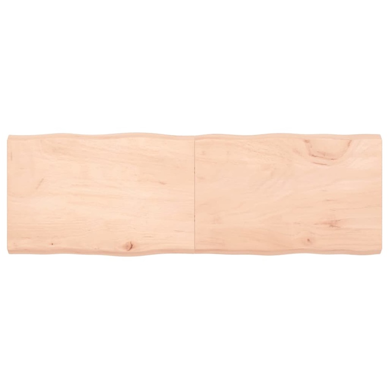 Berkfield Table Top 180x60x6 cm Untreated Solid Wood Oak Live Edge