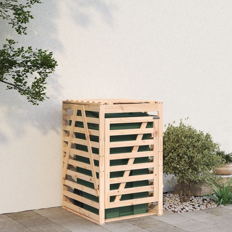Berkfield Wheelie Bin Storage 84x90x128.5 cm Solid Wood Pine