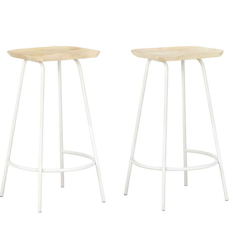Berkfield Bar Stools 2 pcs Solid Mango Wood