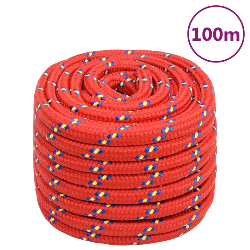 Berkfield Boat Rope Red 20 mm 100 m Polypropylene