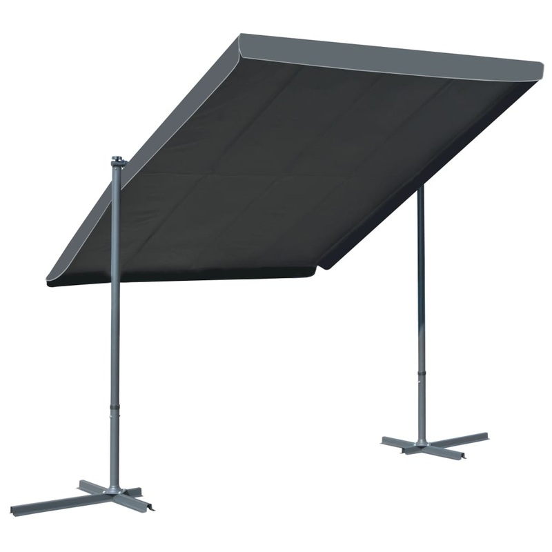 Berkfield Gazebo with Tiltable Retractable Roof 350x253x196 cm Anthracite