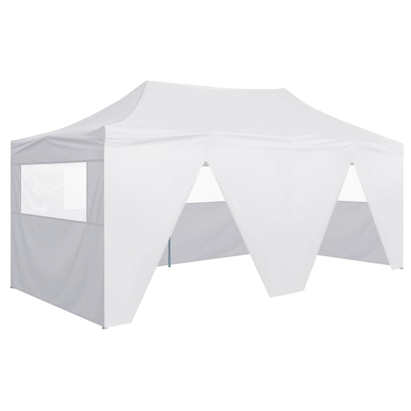 Berkfield Professional Folding Party Tent with 4 Sidewalls 3×6 m Steel White