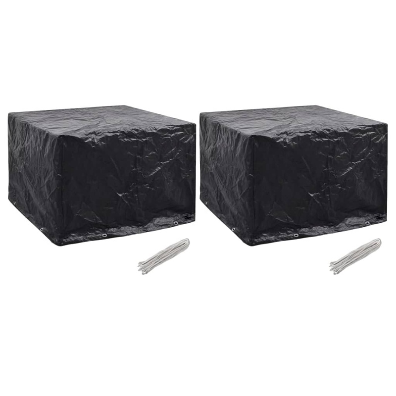 Berkfield Garden Furniture Covers 2 pcs 8 Eyelets 122x112x98 cm