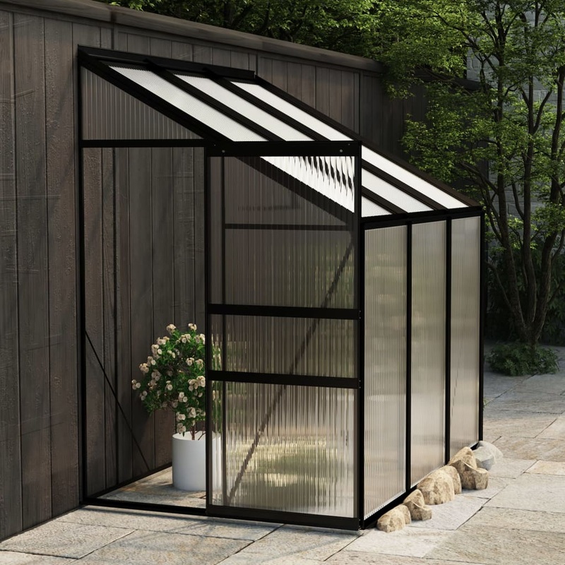 Berkfield Greenhouse Anthracite Aluminium 3.97 m__