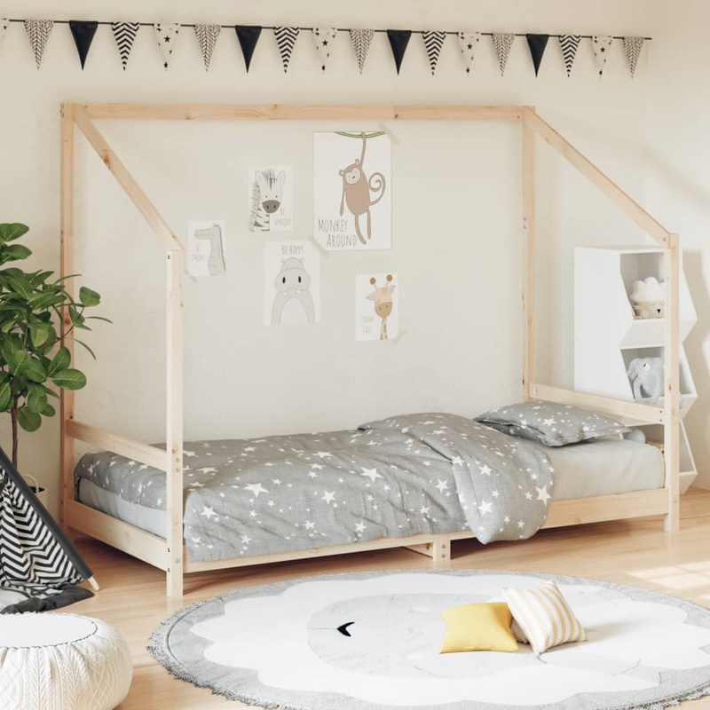 Berkfield Kids Bed Frame 90×200 cm Solid Wood Pine