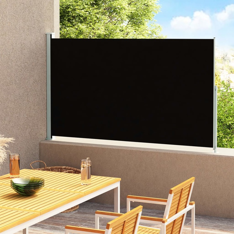 Berkfield Patio Retractable Side Awning 200×300 cm Black