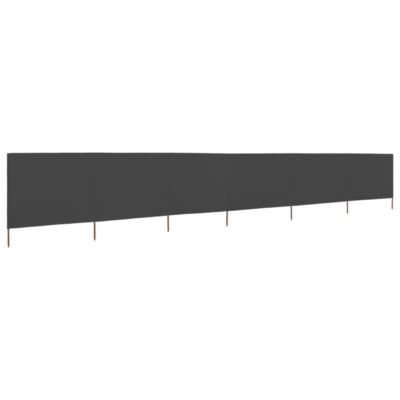 Berkfield 6-panel Wind Screen Fabric 800×80 cm Grey