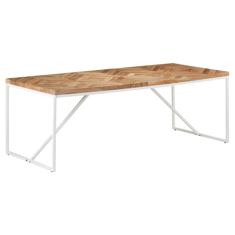 Berkfield Dining Table 200x90x76 cm Solid Acacia and Mango Wood