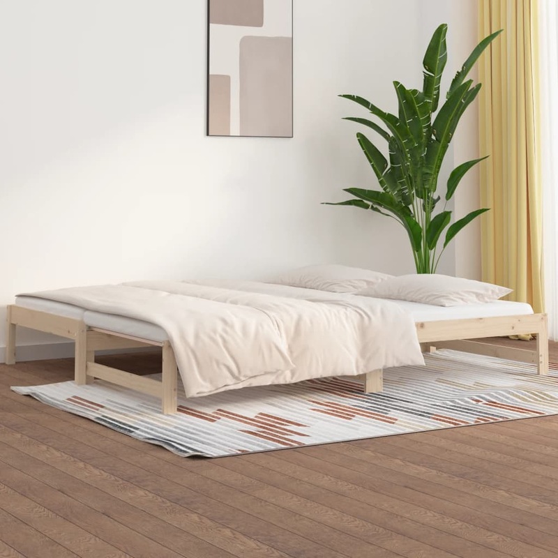 Berkfield Pull-out Day Bed 2x(90×200) cm Solid Wood Pine