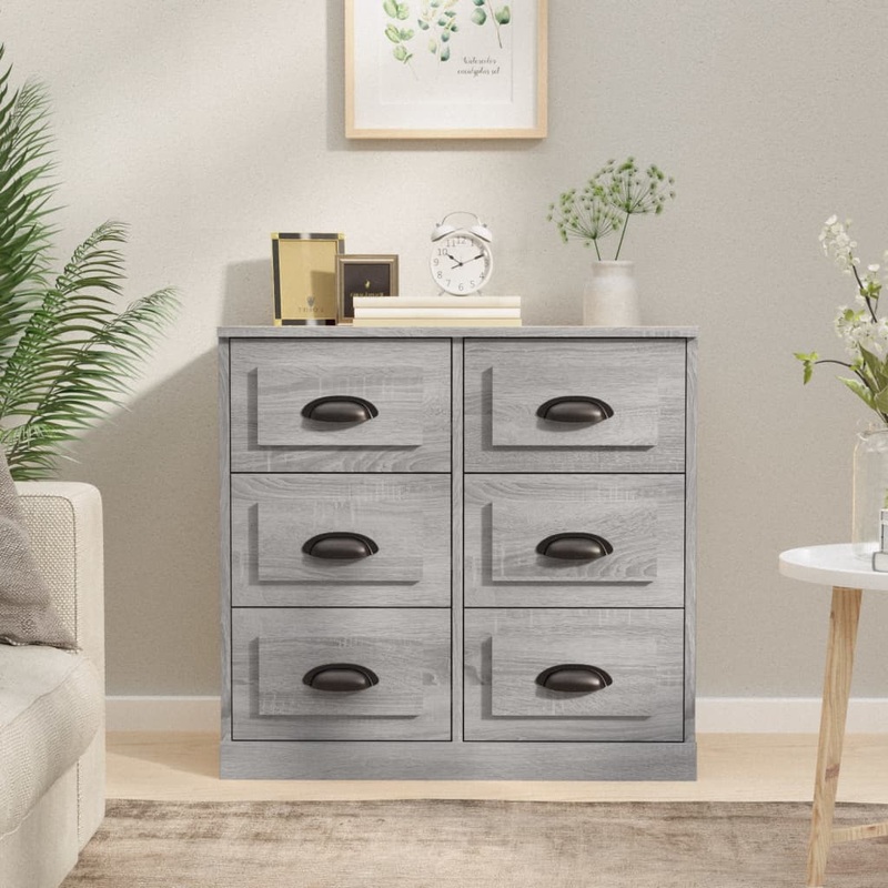 Berkfield Sideboard Grey Sonoma 70×35.5×67.5 cm Engineered Wood