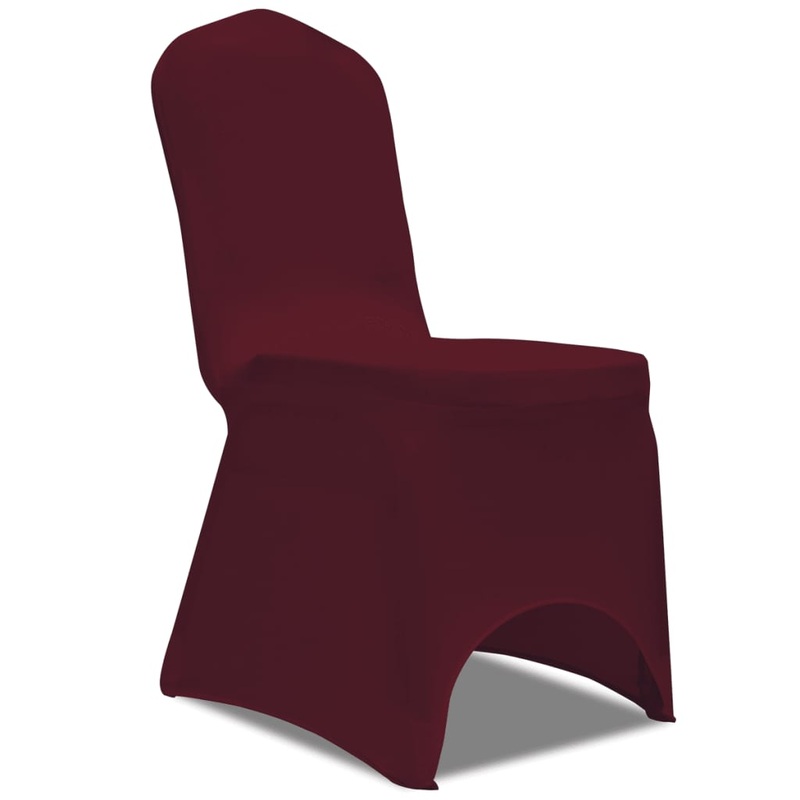 Berkfield 100 pcs Stretch Chair Covers Bordeaux