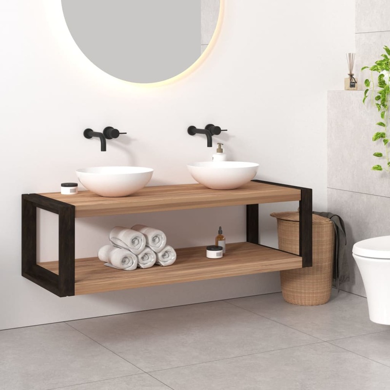 Berkfield Bathroom Cabinet 120x45x35 cm Solid Wood Teak