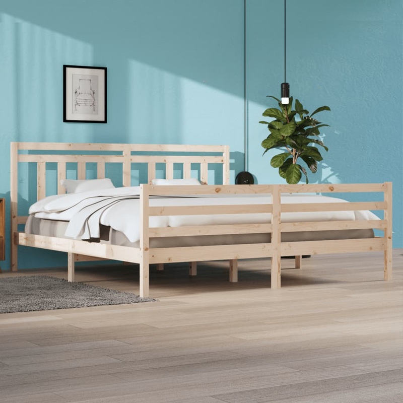 Berkfield Bed Frame Solid Wood 200×200 cm