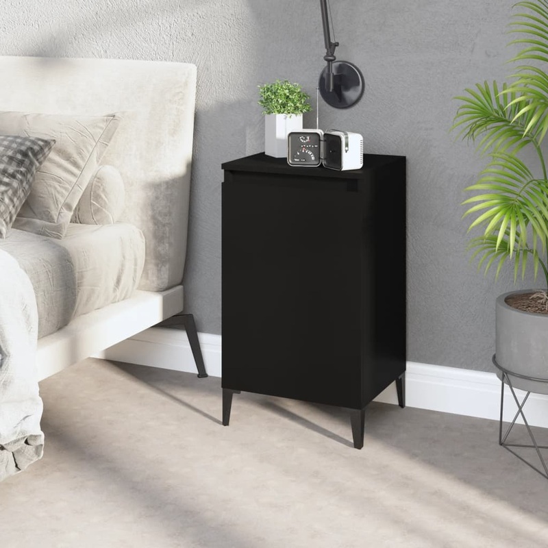 Berkfield Bedside Cabinet Black 40x35x70 cm Engineered Wood