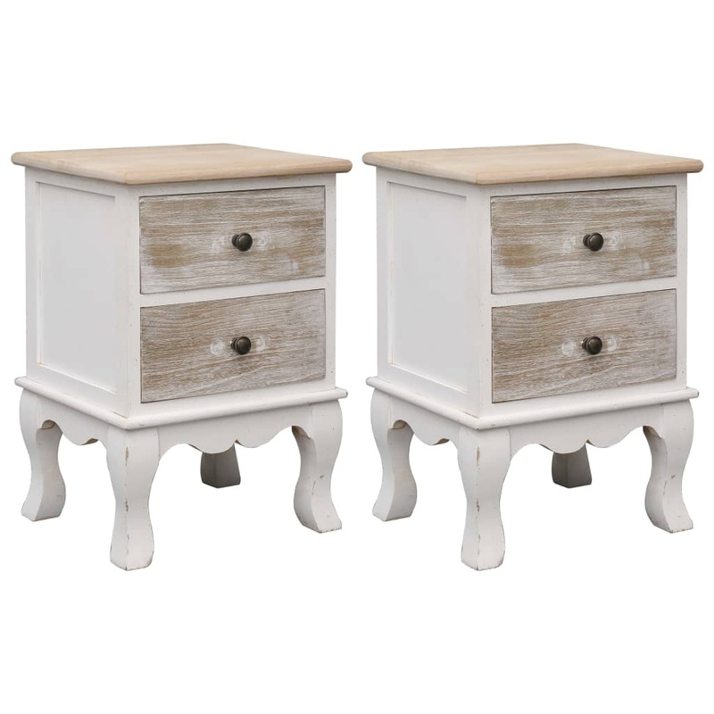 Berkfield Bedside Cabinets 2 pcs 35x30x50 cm Paulownia Wood