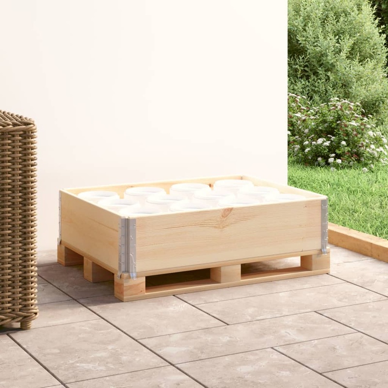 Berkfield Pallet Collar 60×80 cm Solid Pine Wood