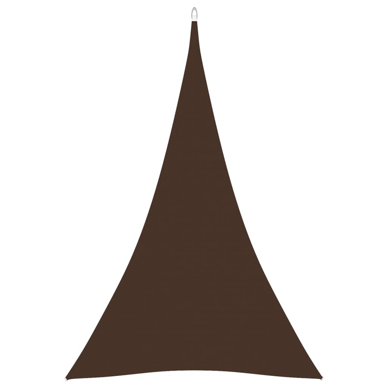 Berkfield Sunshade Sail Oxford Fabric Triangular 4x5x5 m Brown