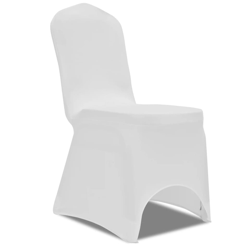 Berkfield 100 pcs Stretch Chair Covers White