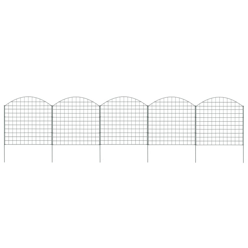 Berkfield Arched Garden Fence Set 77.5×78.5 cm Green