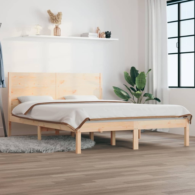 Berkfield Bed Frame Solid Wood 150×200 cm King Size