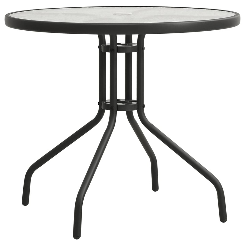 Berkfield Bistro Table Anthracite __80x71 cm Steel