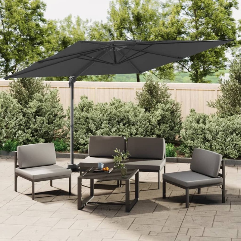 Berkfield Double Top Cantilever Umbrella Anthracite 300×300 cm