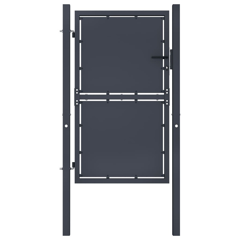 Berkfield Garden Gate Steel 100×125 cm Anthracite