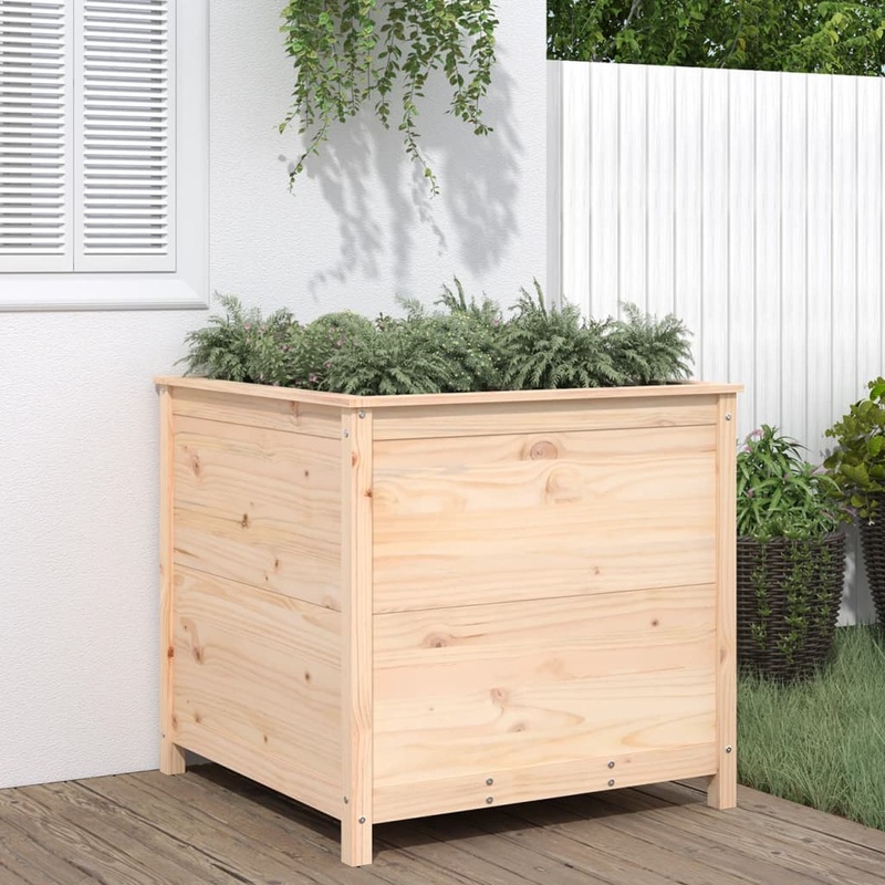 Berkfield Garden Planter 82.5×82.5×78 cm Solid Wood Pine