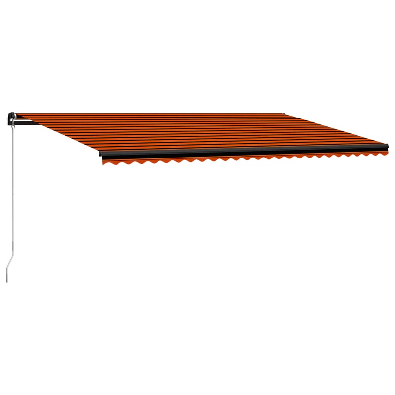 Berkfield Manual Retractable Awning 600×300 cm Orange and Brown