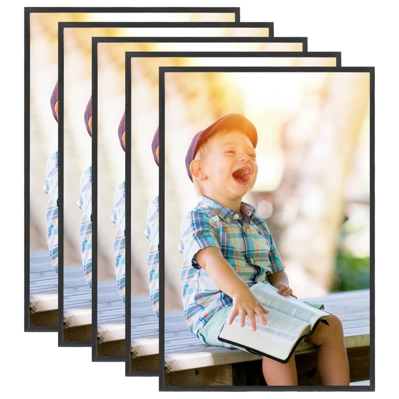 Berkfield Photo Frames Collage 5 pcs for Wall or Table Black 70×90 cm MDF