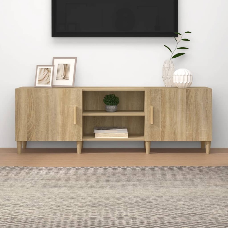 Berkfield TV Cabinet Sonoma Oak 150x30x50 cm Engineered Wood