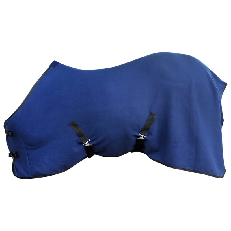 Fleece Rug with Surcingles 125 cm Blue