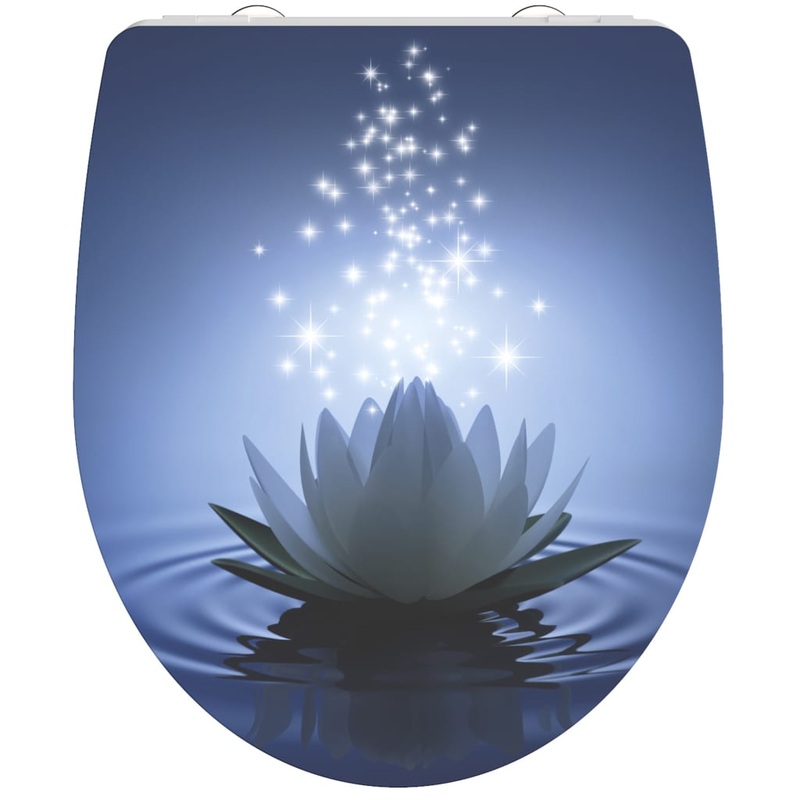 SCH_TTE Duroplast High Gloss Toilet Seat with Soft-Close WATER LILY