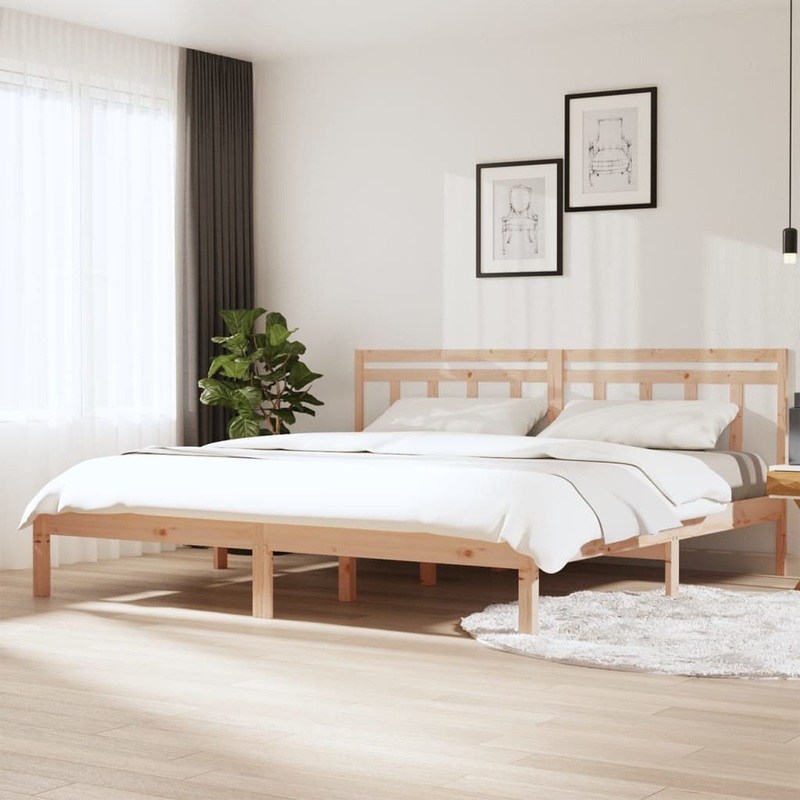 Berkfield Bed Frame 180×200 cm Super King Size Solid Wood