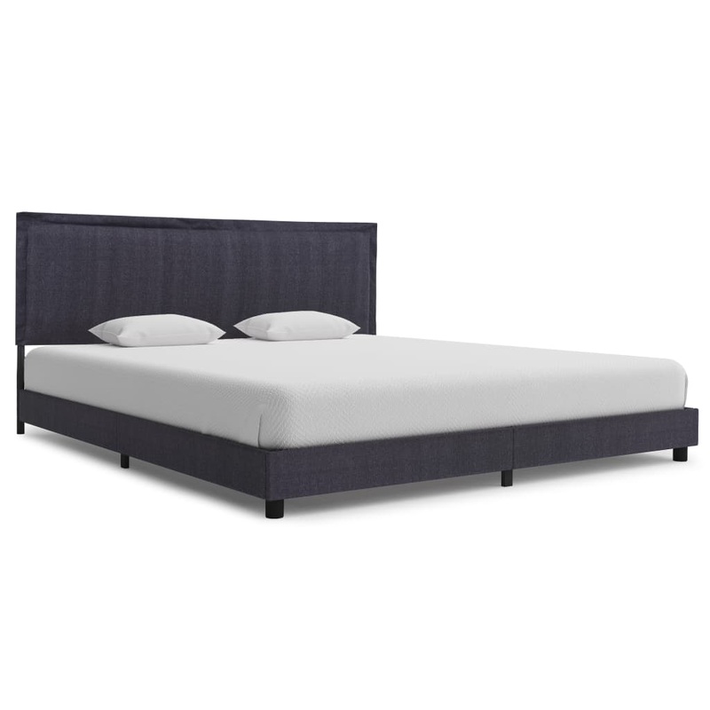 Berkfield Bed Frame Dark Grey Fabric 150×200 cm 5FT King Size