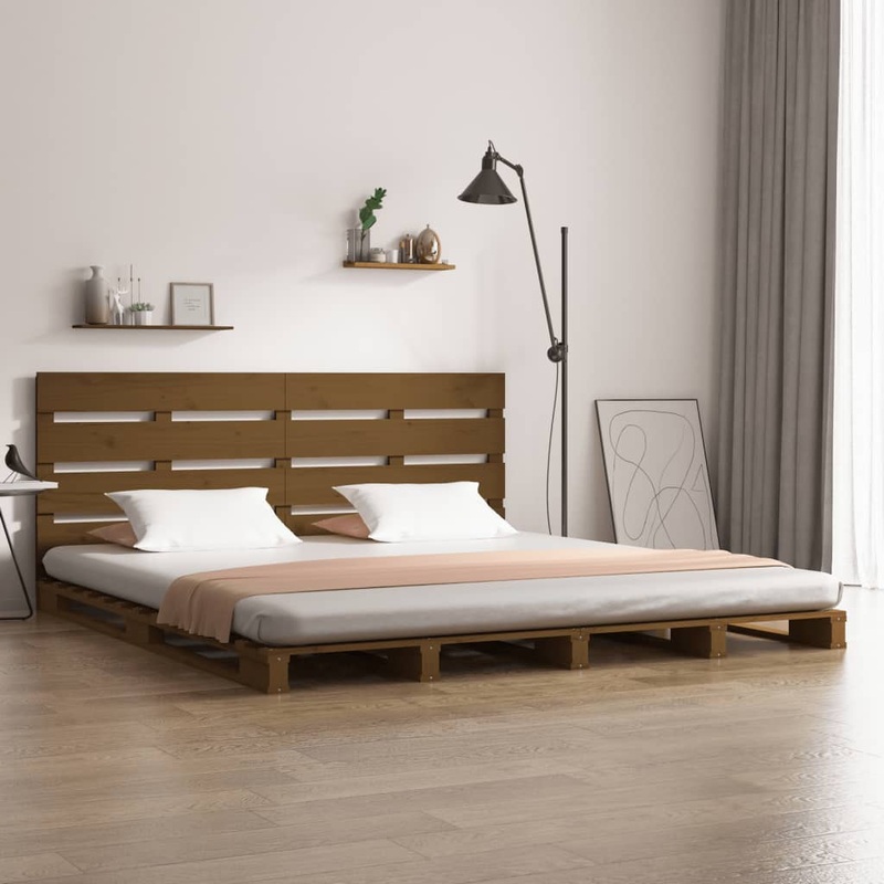 Berkfield Bed Frame Honey Brown 140×200 cm Solid Wood Pine