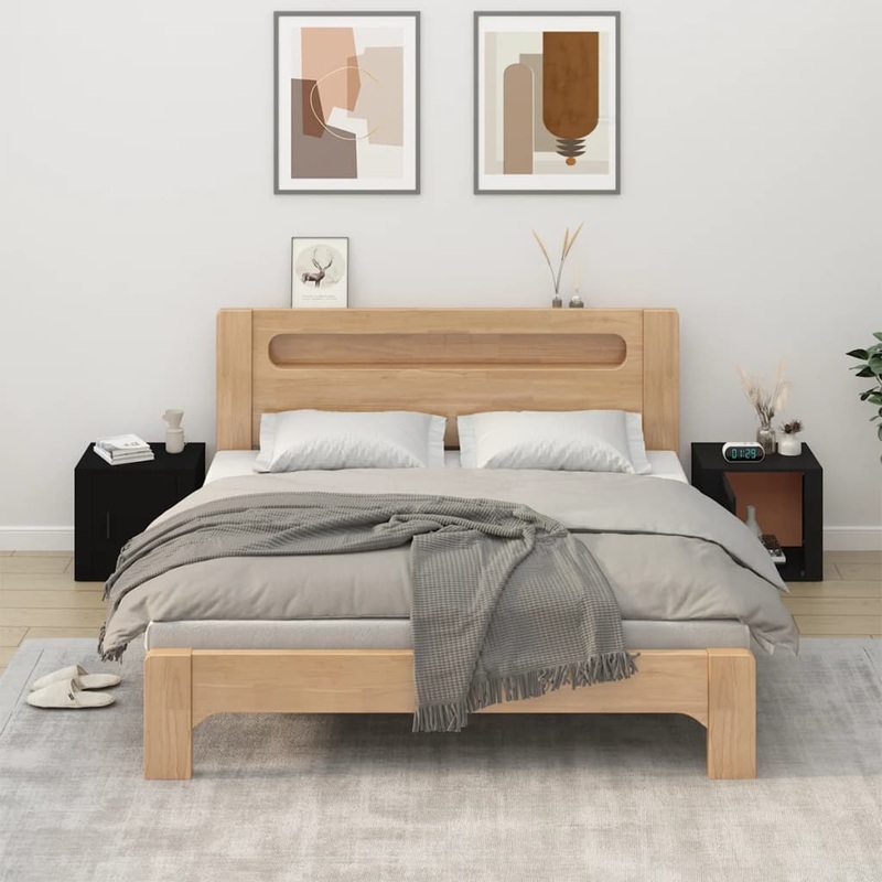 Berkfield Bedside Cabinets 2 pcs Black 50x39x47 cm