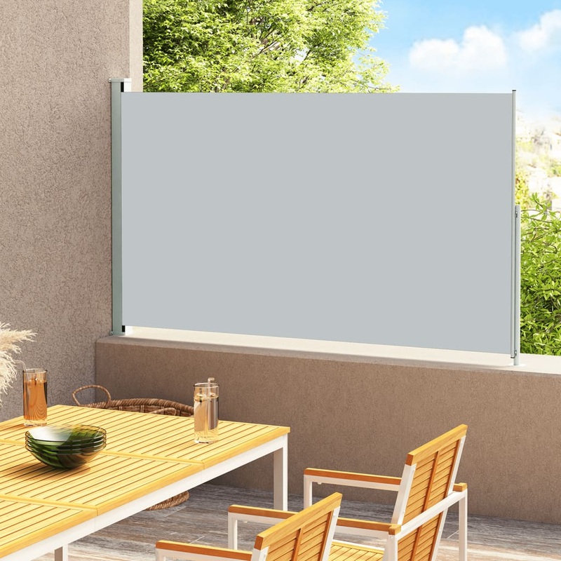 Berkfield Patio Retractable Side Awning 200×300 cm Grey
