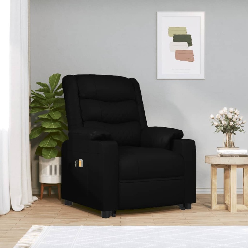 Berkfield Stand up Massage Chair Black Faux Leather