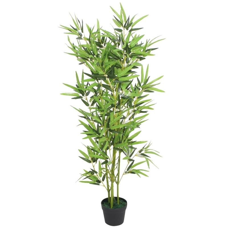 Berkfield Artificial Bamboo Plant with Pot 120 cm Green